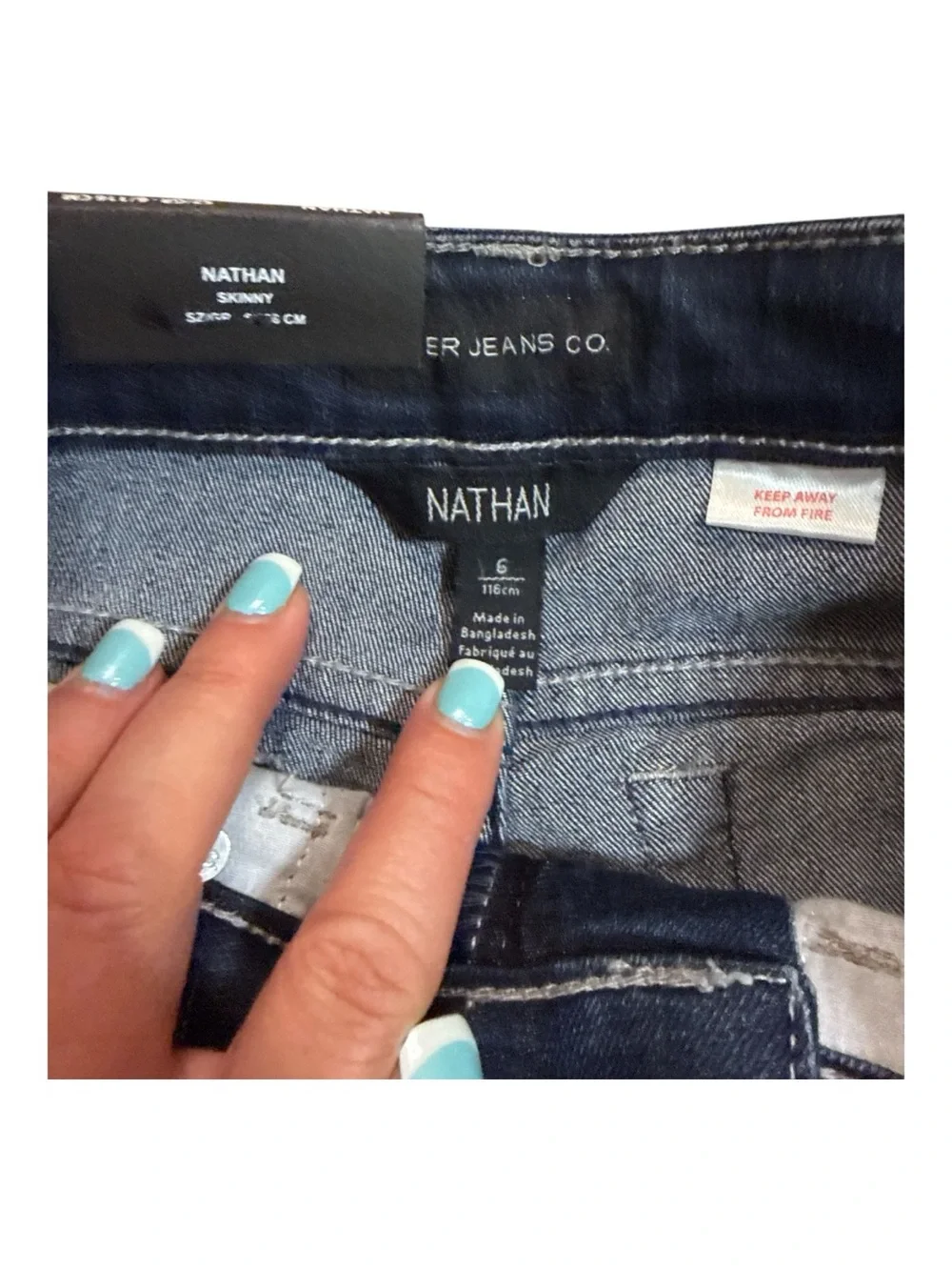 Silver Jeans Kids Dark Indigo Skinny Jeans Size 6 NWT - Picture 4 of 4